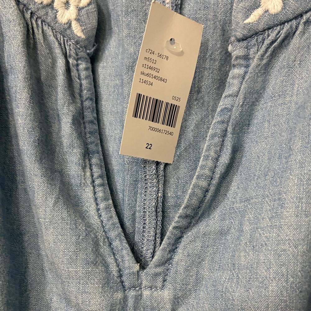 NWT Lane Bryant Light Blue Denim Mid Dress size 22 - Picture 5 of 11